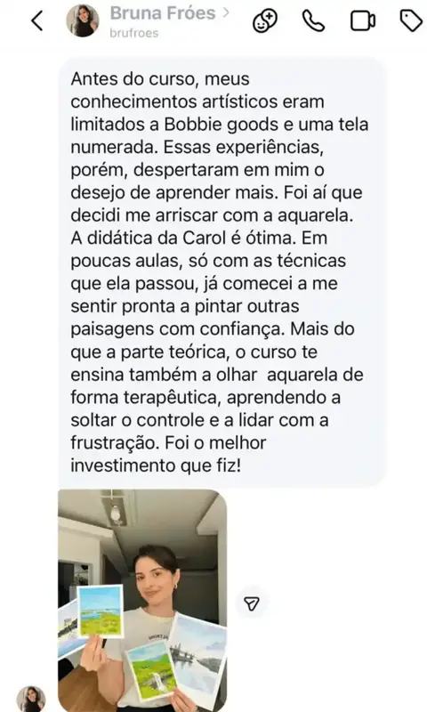 Depoimento de aluna
