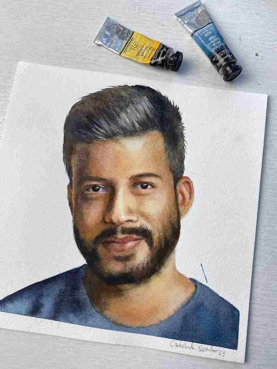 Pintura homem com barba_11zon